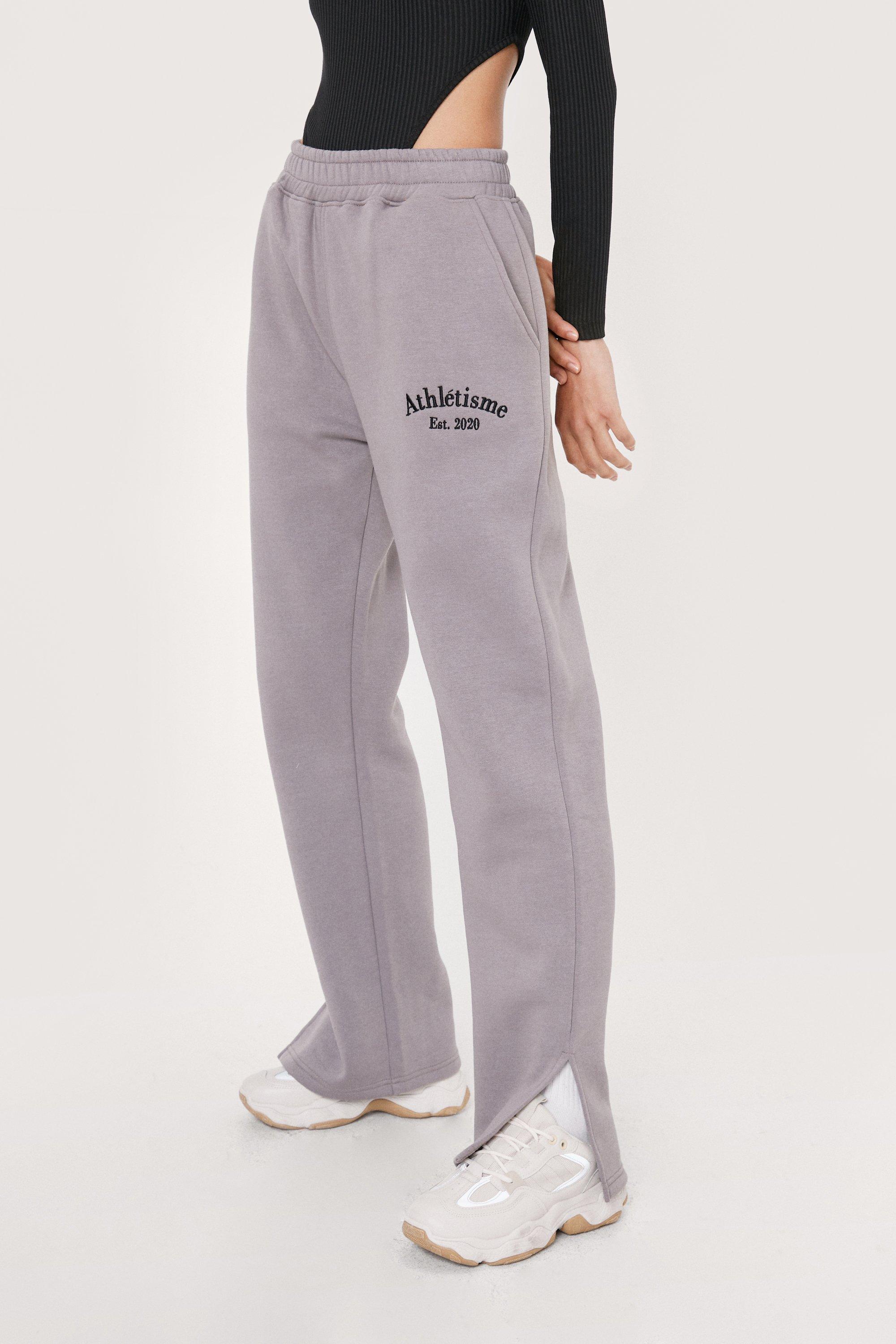 Sweatpants with split hem sale